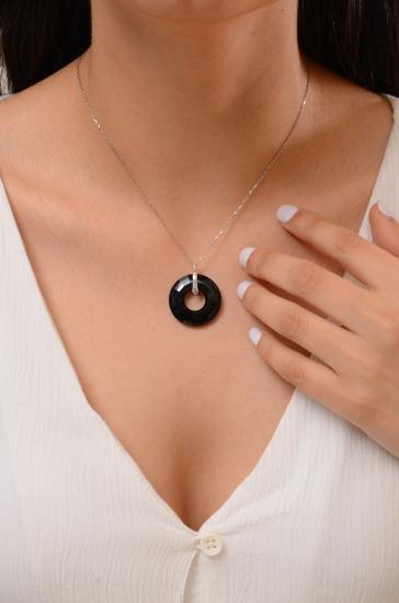 Swarovski Taşlı 925 Ayar Gümüş Kolye